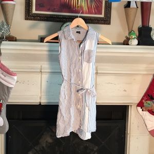 ❄️GAP KIDS girls tank dress striped blue size M!!!